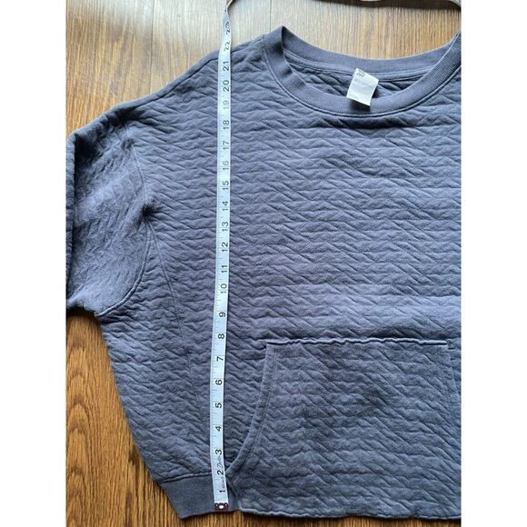 Cropped Oversized Navy Blue Sweatshirt Size L - Picture 5 of 6